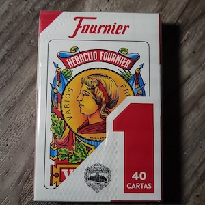 Fournier No.1, 40 Spanische Karten Rot (40 Karten), Tarot, Baraja Española, Spielkarten