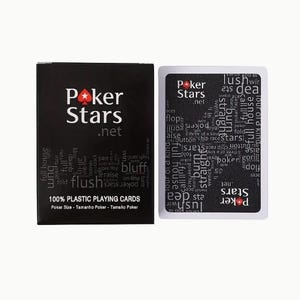 Zwarte waterdichte pokerstarskaarten, pokerkaarten, kaartspel, speelkaarten