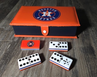 Houston Astros Dominoes Jumbo, Jumbo dominoes, domino, dominoes, domino set, dominoes set, double six dominoes, NBL, Astros, Houston