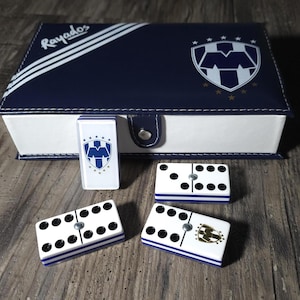 Rayados de Monterrey Domino Jumbo, Corona Extra, domino, dominós, jogo de dominó, jogo de dominó, dominós duplo seis, Futebol, Cartas de Baralho