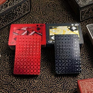 Cartes à jouer de luxe rouges et noires waterproof, cartes de poker, jeu de cartes, cartes noires, cartes à jouer
