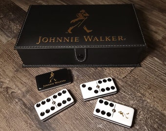 Johnnie Walker, Jumbo dominoes, domino, dominoes, domino set, dominoes set, double six dominoes, mexico dominoes, mexico