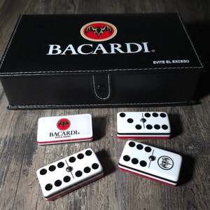 Dominó Bacardi Jumbo Blanco, dominó Jumbo, dominó, dominós, juego de dominó, juego de dominó, dominó doble seis, Puerto Rico, Naipes