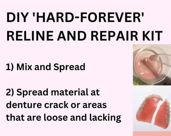 Denture Gum Material, Repair DIY Kit, Denture Reline, Denture Fix Adhesive, Broken Denture Glue, Teeth NOT Included (not medical device)