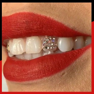 tooth teeth tooth gems Swarovski crystals ideas swag hype grillz