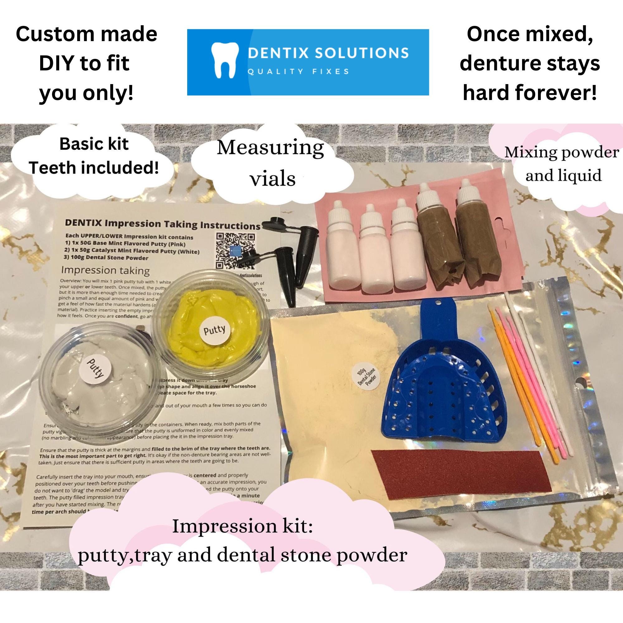 DIY Custom made Dentures Mix n Set, Easy and Fun Crafting Do it Yourself Step-by-Step