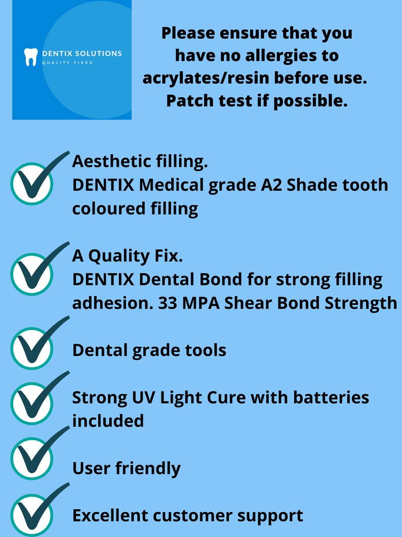 Chipped Tooth Filling Kit DIY Fix Broken Teeth Emergency Etsy