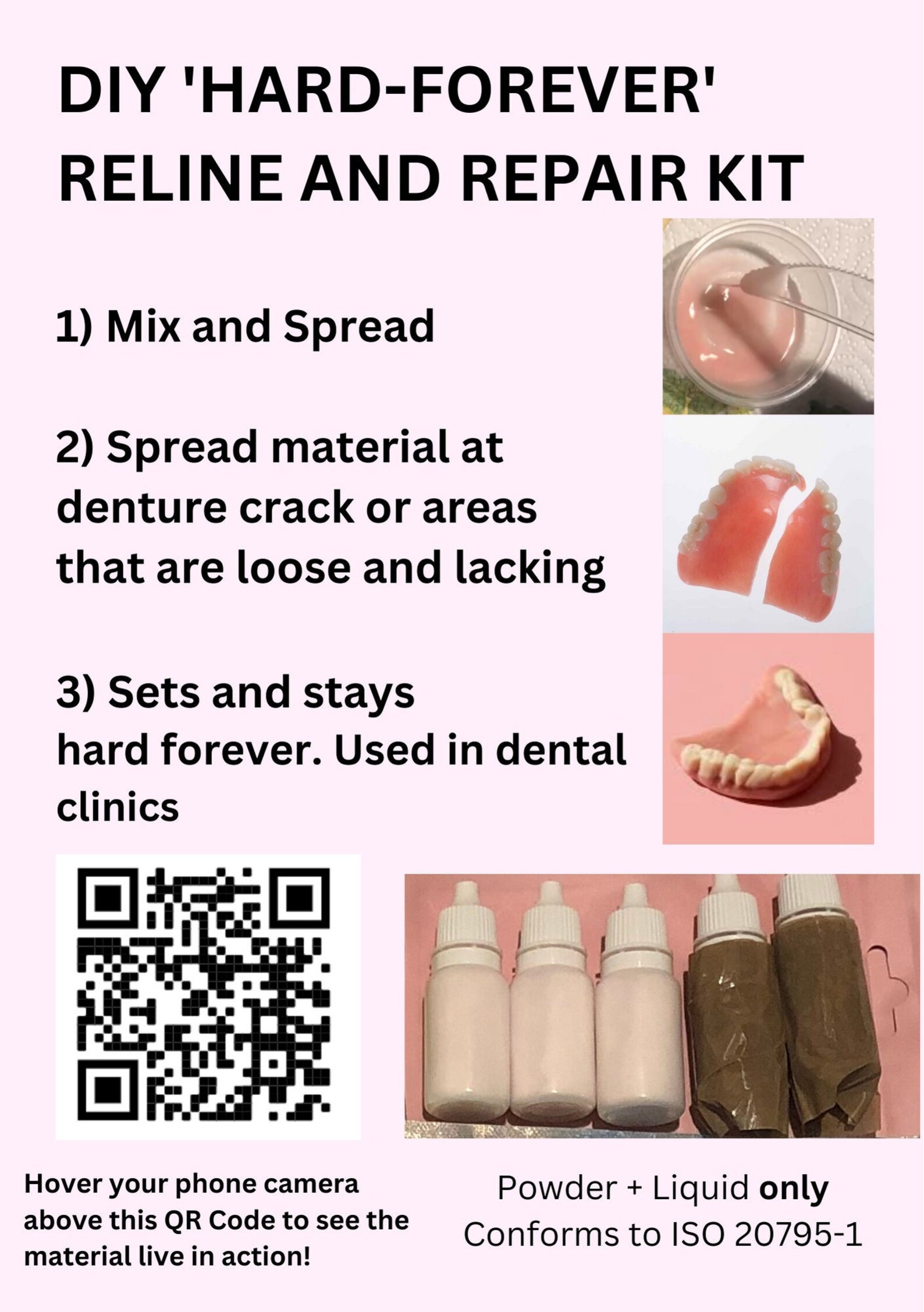 Denture Gum Material Repair DIY Kit Denture Reline Denture Etsy Canada