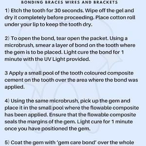 Swarovski Tooth Gem DIY Kit, Professional Grade bonding system used by Dentists image 3