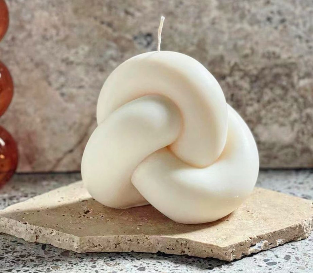 Knot Candle Large XL 100 Vegan Knot Candle Home Etsy