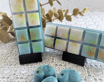 Fresh Cotton & Mint, Snap Bar WaxMelt, 100% Vegan, Handmade, scented wax for fragrance lamps.