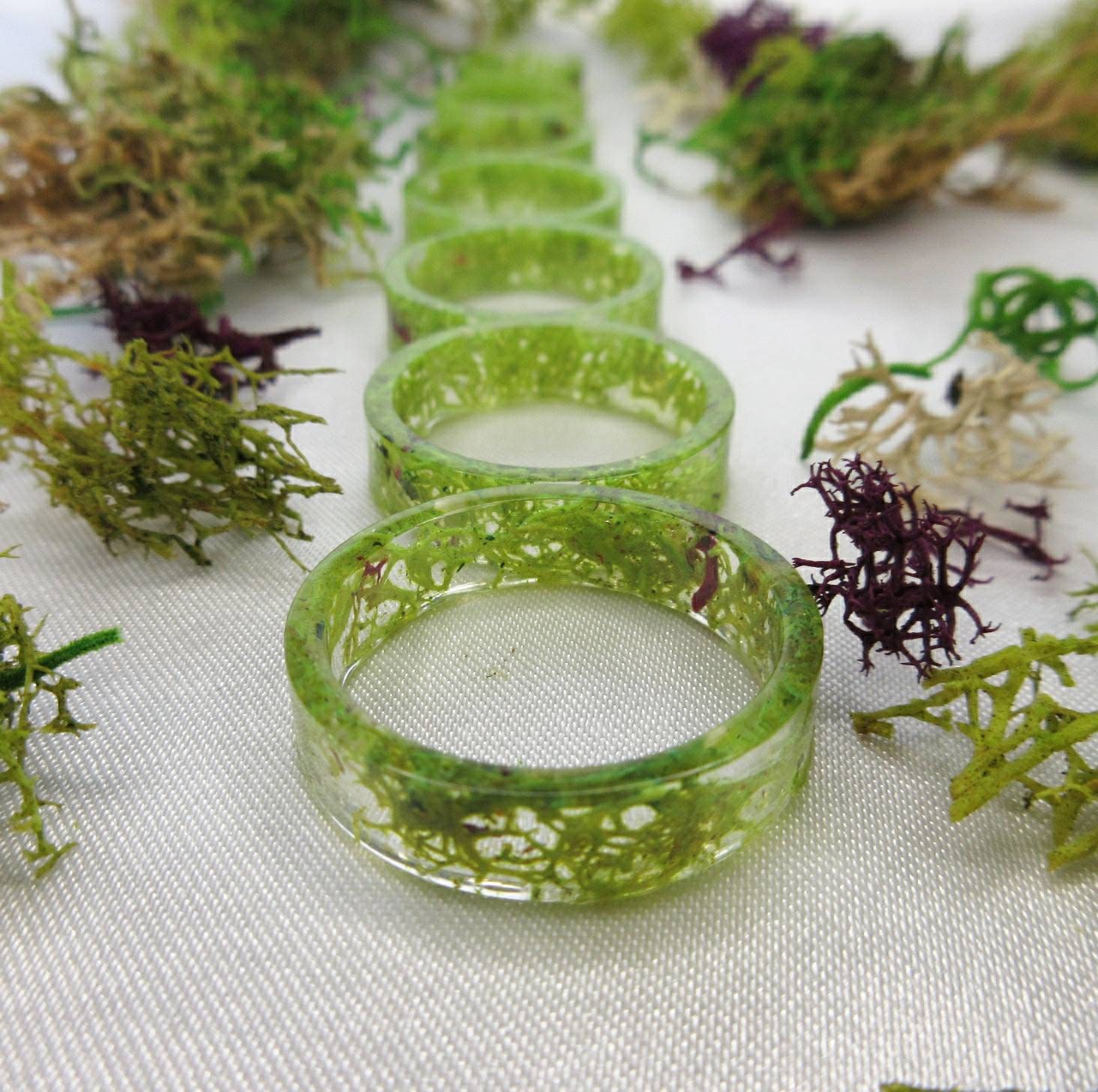 Real Moss Ring Etsy