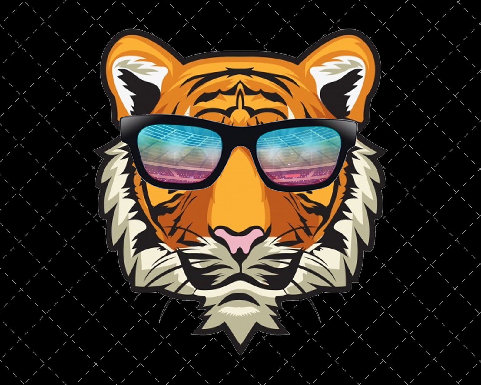 tiger with sunglasses t shirt
