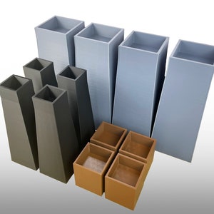 Customizable Table Leg Extenders / Risers - All Sizes - All Colours - Pack of 4 - Square