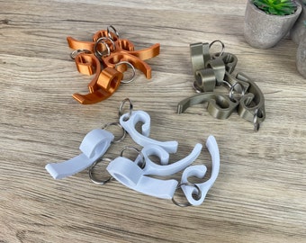 Pack of 1-5 Frisbee Bag Clip Key Rings - Ultimate Frisbee Gift  -  All Colours - 3D Printed