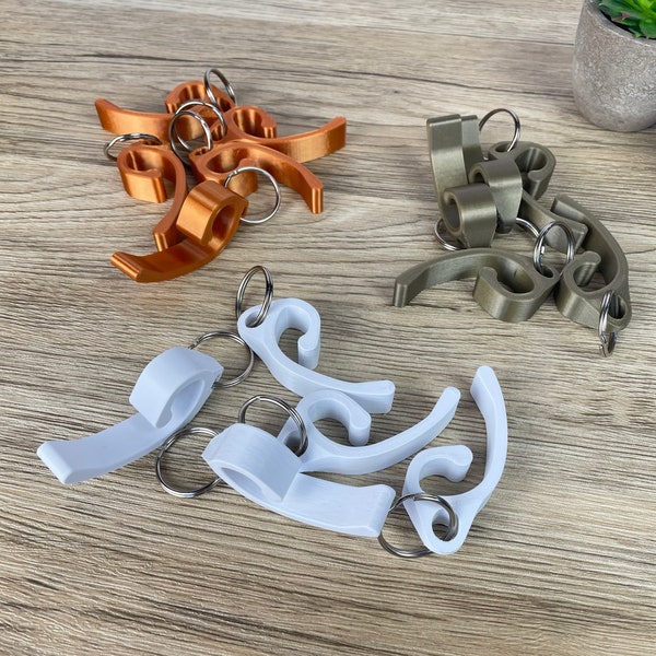 Packung mit 1-5 Frisbee Tasche Clip Schlüsselanhänger - Ultimatives Frisbee Geschenk - Alle Farben - 3D Gedruckt