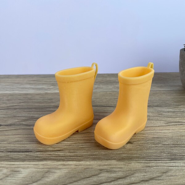 Mini bottes en caoutchouc pour poupées - Imprimées en 3D à partir de résine - Bottes en caoutchouc - Bottes de pluie