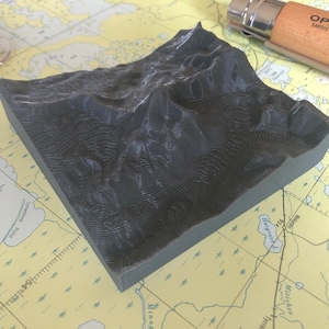 Matterhorn 3D Topographical Map - Desk Ornament - 3D printed