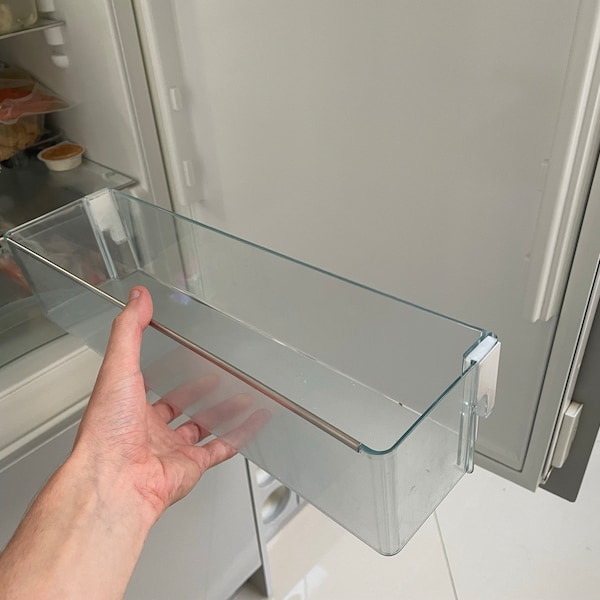 Miele Kühlschranktür durchhängendes Regal fix (Ersatzschlitz für Regalbrett) - Beschreibung lesen - 4er Pack - Weiß
