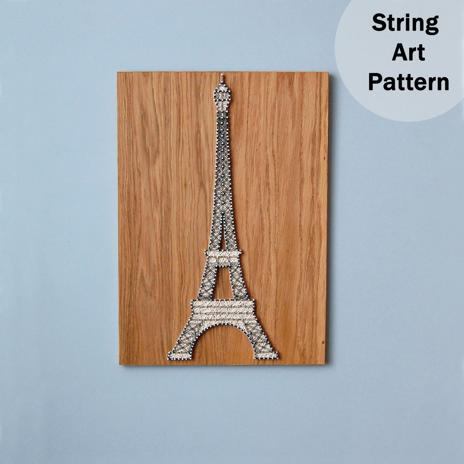 String art pattern printable Eiffel Tower DIY string art Etsy