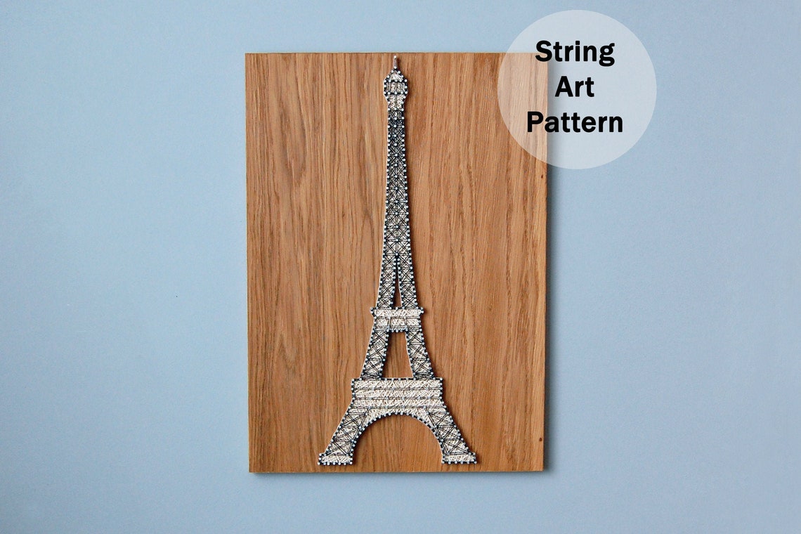 String art pattern printable Eiffel Tower DIY string art Etsy