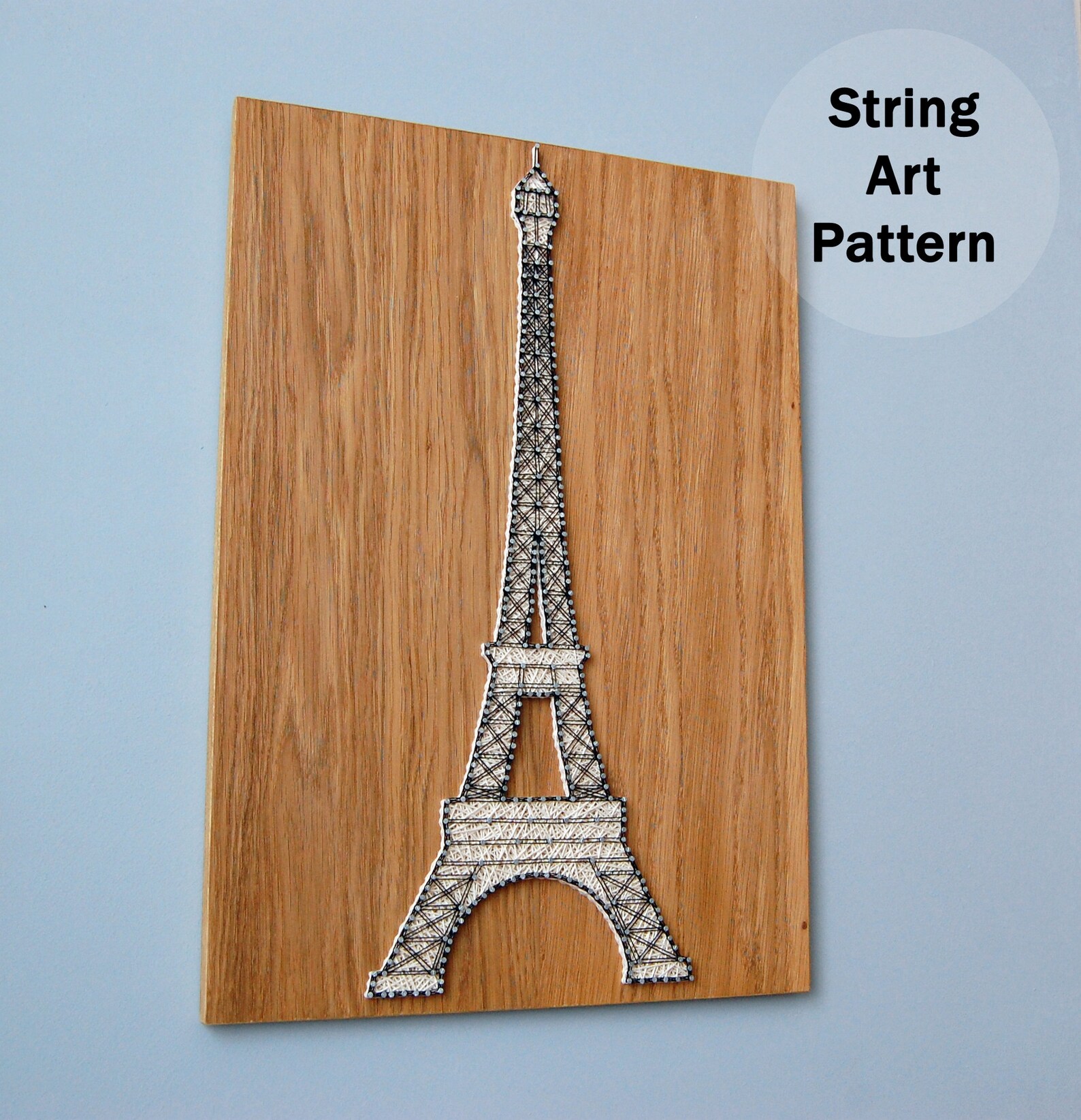 String art pattern printable Eiffel Tower DIY string art Etsy
