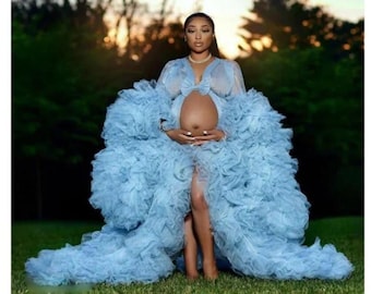 Maternity Dress for Photo Shoot, Maternity Gown for Women, Tulle Dress, Baby Shower Dress Gift for Her, PhotoShoot Dress