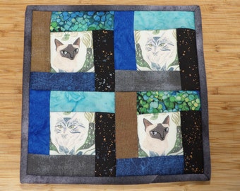 Quilted Pot Holder - We are Siamese if You Don't Please
