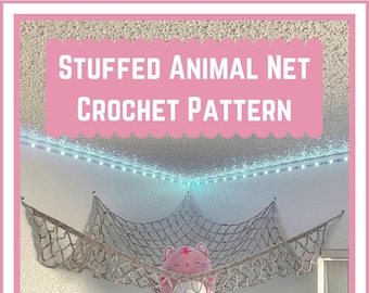 CROCHET PATTERN: Extra Large Stuffed Animal Squishmallow Corner Hammock Net