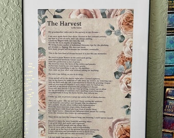 PRINTABLE DOWNLOAD: "The Harvest" Poem Broadside by Lydia Gates