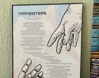 PRINTABLE DOWNLOAD: "Transisters" Poem Broadside by Lydia Gates
