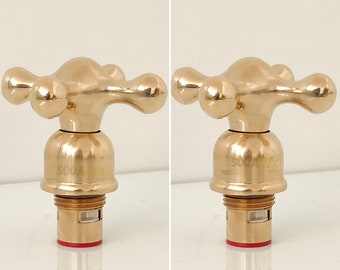 Set Of 2 Handmade Faucet Handles, Faucet Handles - Valve Handles - Cross Handle