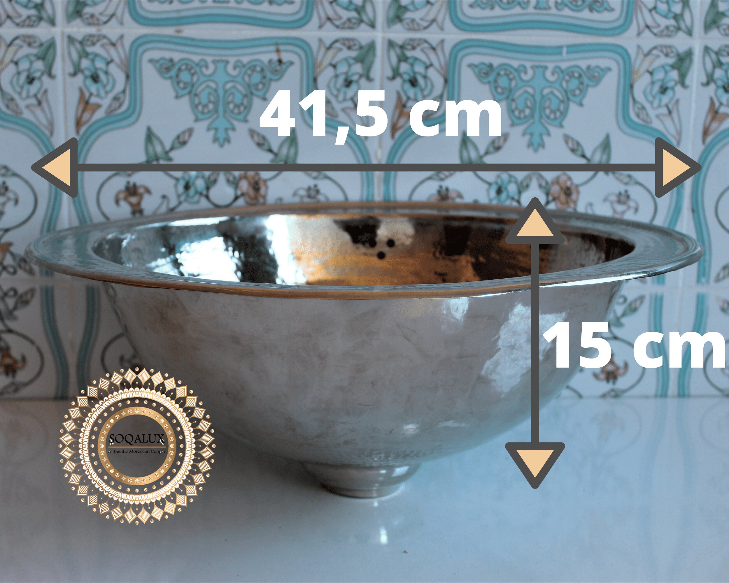 Nickel und Silber Badezimmer Waschbecken handgefertigt Drop | Etsy