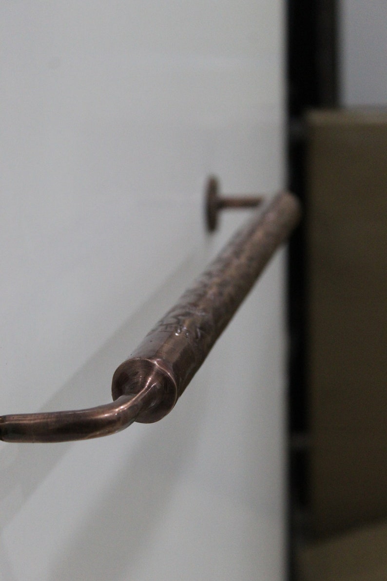 Handcrafted Solid Copper Bathroom Towel Bar - Etsy