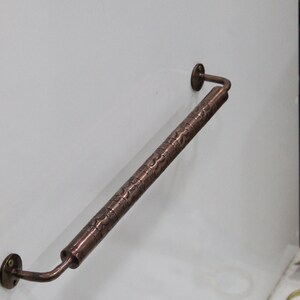 Handcrafted Solid Copper Bathroom Towel Bar - Etsy