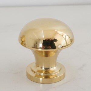Unlacquered Brass Ball Cabinet Knobs, Drawer knobs.