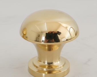 Unlacquered Brass Ball Cabinet Knobs, Drawer knobs.