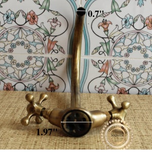 Bronze faucet antique solid copper faucet, bronze faucet made copper personalized unlacquered brass and copper for kitchen and bathroom image 9