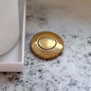 garbage disposal, garbage sink drain, air switch kit, Waste Disposal btn, disposal button, sink drain, Unlacquered Brass, Electric Sink Stoppe, Electric Air Stopper, Electric Sink Switch, Electric Air Switch, Air Switch Button, Remote Air Switch, Sink Air Switch, Brass Air Switch, Air switch kit, vintage kitchen, farmhouse kitchen, solid brass, raw brass, disposal switch, garbage disposal, unlacquered brass, kitchen upgrade, air switch kit, patina ready, countertop switch, thanksgiving, brass