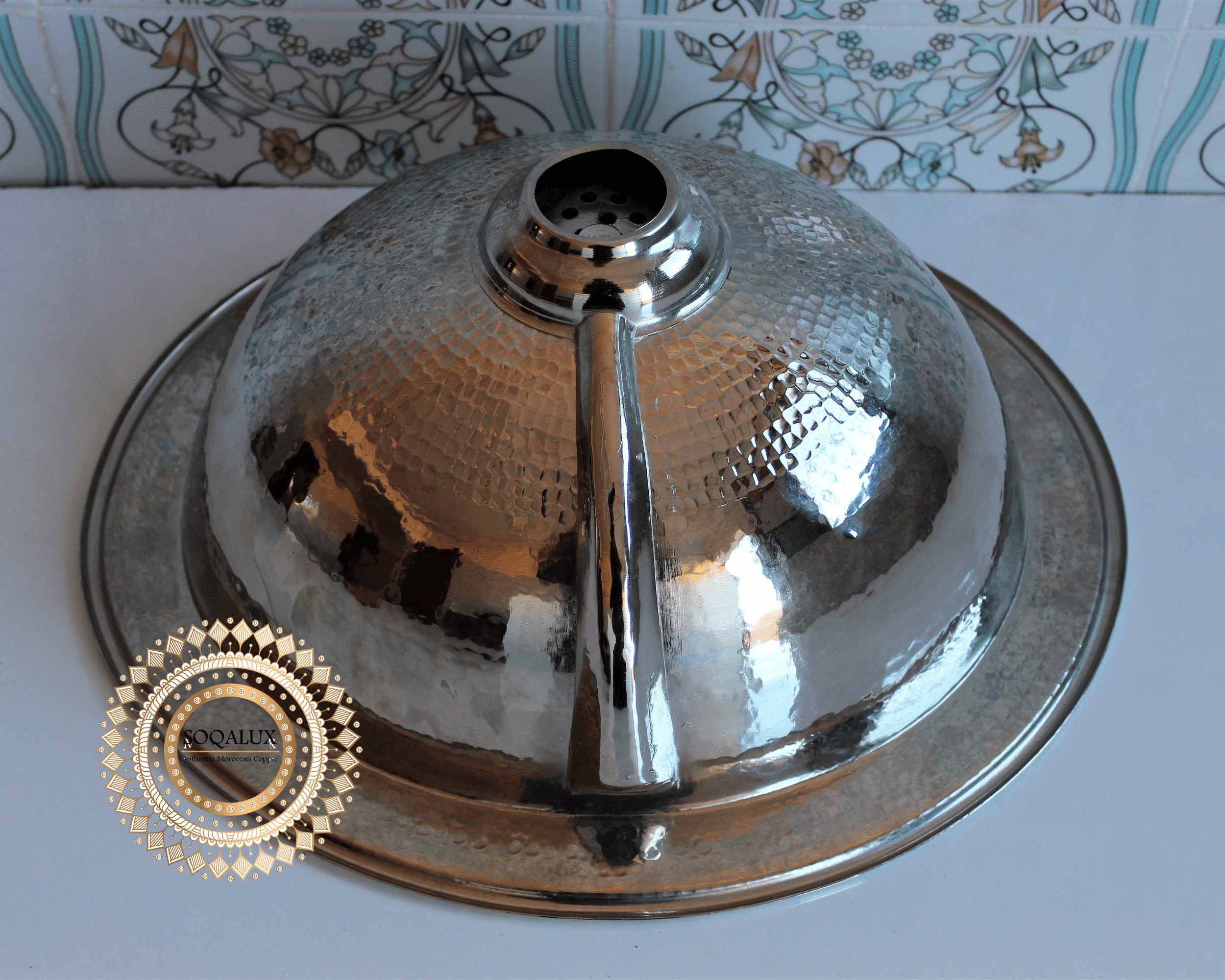 Nickel und Silber Badezimmer Waschbecken handgefertigt Drop | Etsy