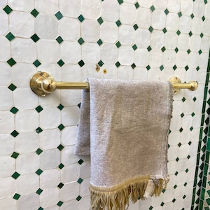 Handmade Brass Pot Rack - Rustic Wall Mounted Kitchen Storage And Organization - Vintage Unlacquered Decor for Home