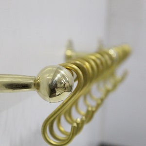 Antique Style Unlacquered Brass Pot Rack Vintage Handmade Gold Brass ...