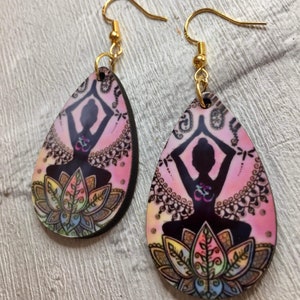 Yoga Earrings, Wellness Enthusiast ,The Fitness Fanatic, Yoga Jewellery, Yoga Gift, Sports Jewellery