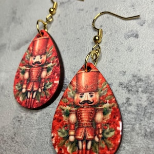 Orecchini Schiaccianoci, orecchini natalizi, regalo di Natale, orecchini divertenti