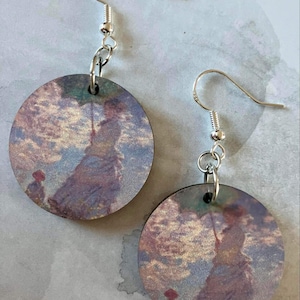 Claude Monet Famous Painting Earrings, Unique Earrings, Statement Earrings Mothers Day Gift