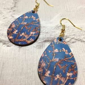 Famous Painting Earrings, Van Gogh, Almond Blossom, Novelty Earrings, Fun Earrings, Quirky Earrings, Artist Gift, Mothers Day Gift