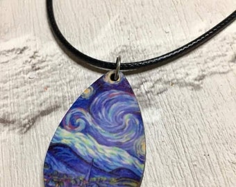 Lunix Collana Cabochon Notte Stellata, Idea Originale per Regalo