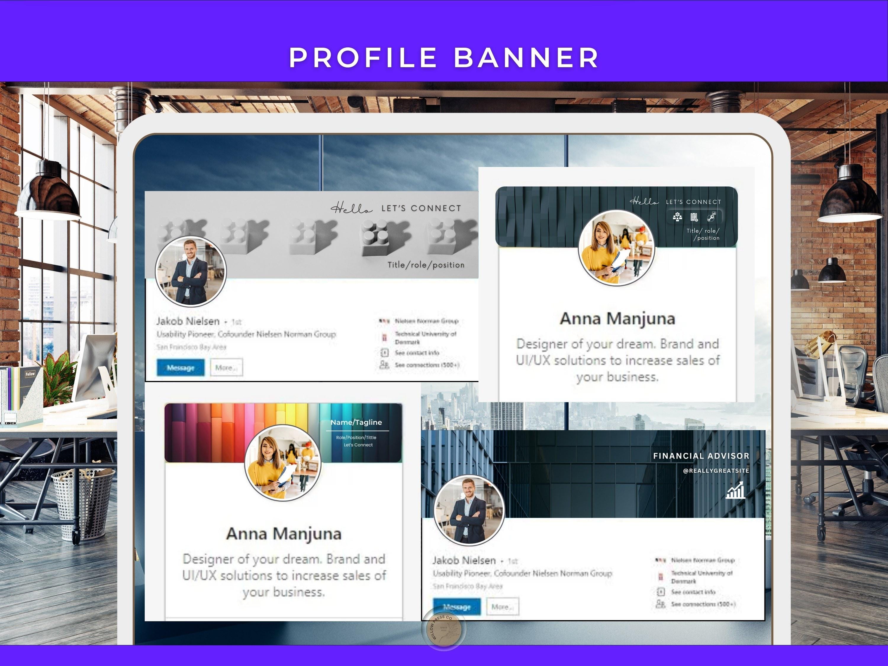 Stylish Linkedin Banners: Customizable Canva Templates (digital ...