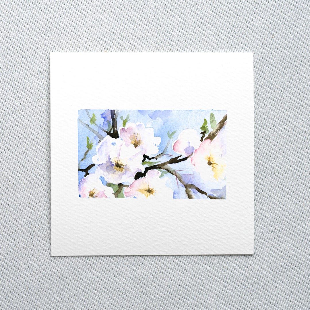 Apple Blossom - Miniature Watercolor - Art Print of the Original ...