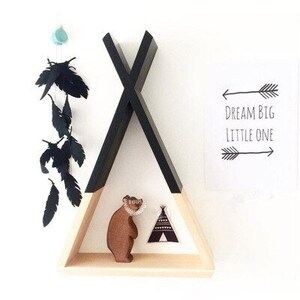 Dreieckige Holzregal Bücherregal Lagerung Veranstalter | Etsy